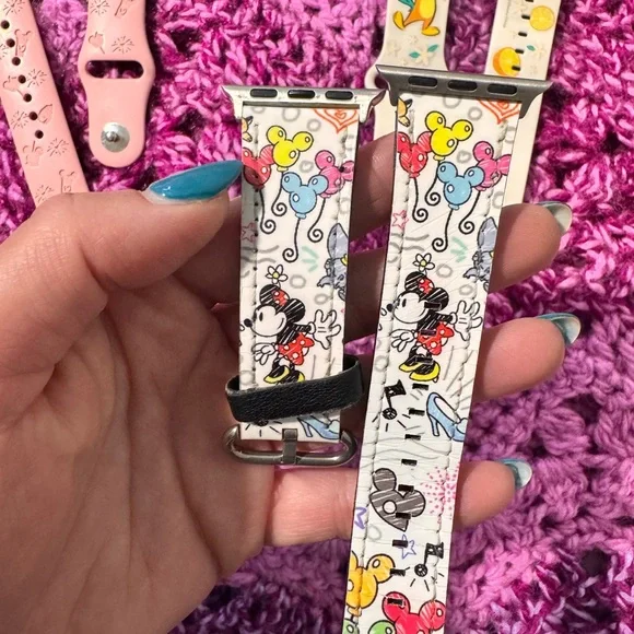 Disney Apple Watch Bands Minnie Mouse Orange Bird Castle & Snacks - Picture 6 of 7